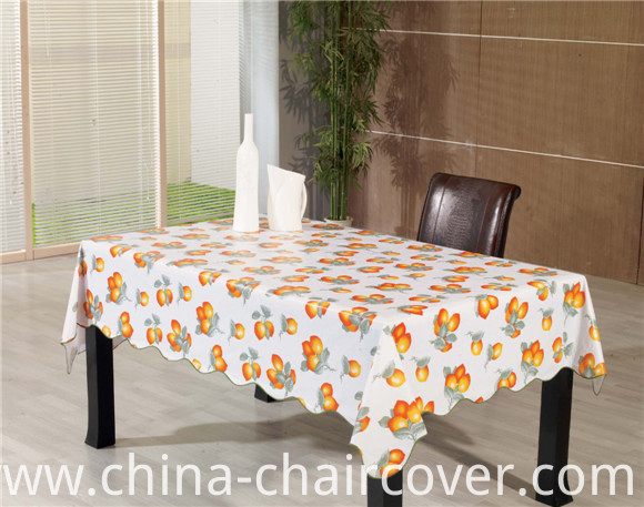 Factory Wholesale Fabric Backing PVC Cheap Round Printed Pattern Tablecloth